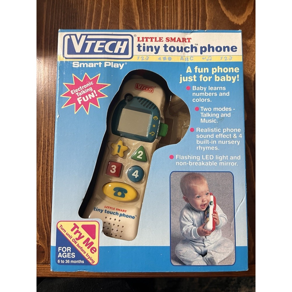New! Vintage VTech Little Smart TINY TOUCH PLUS Phone - Deadstock